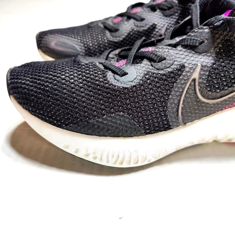 Nike Renew Run Black Purple Comfort Sneakers Running Shoes Women's Size 11